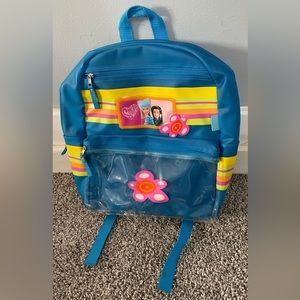 Ultra Rare Mattel 2001 Pyramid Barbie Smile Backpack Floral Flowers Blue Y2K